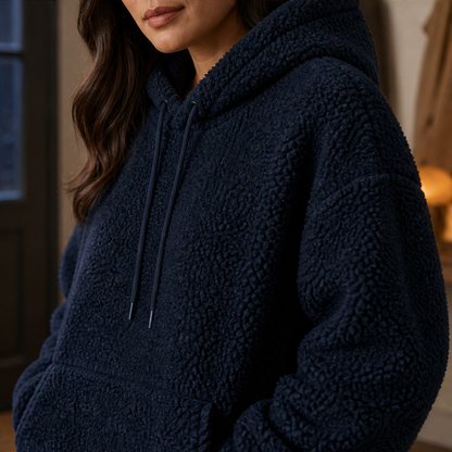 Novarca – Felpa con Cappuccio in Sherpa Oversize lifestyle