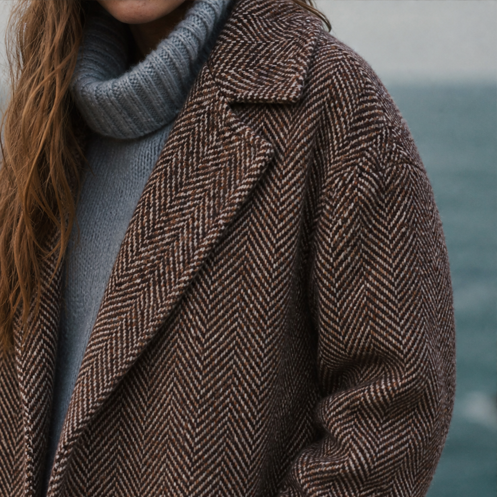 Valbrina – Cappotto Oversize in Fischgrät lifestyle