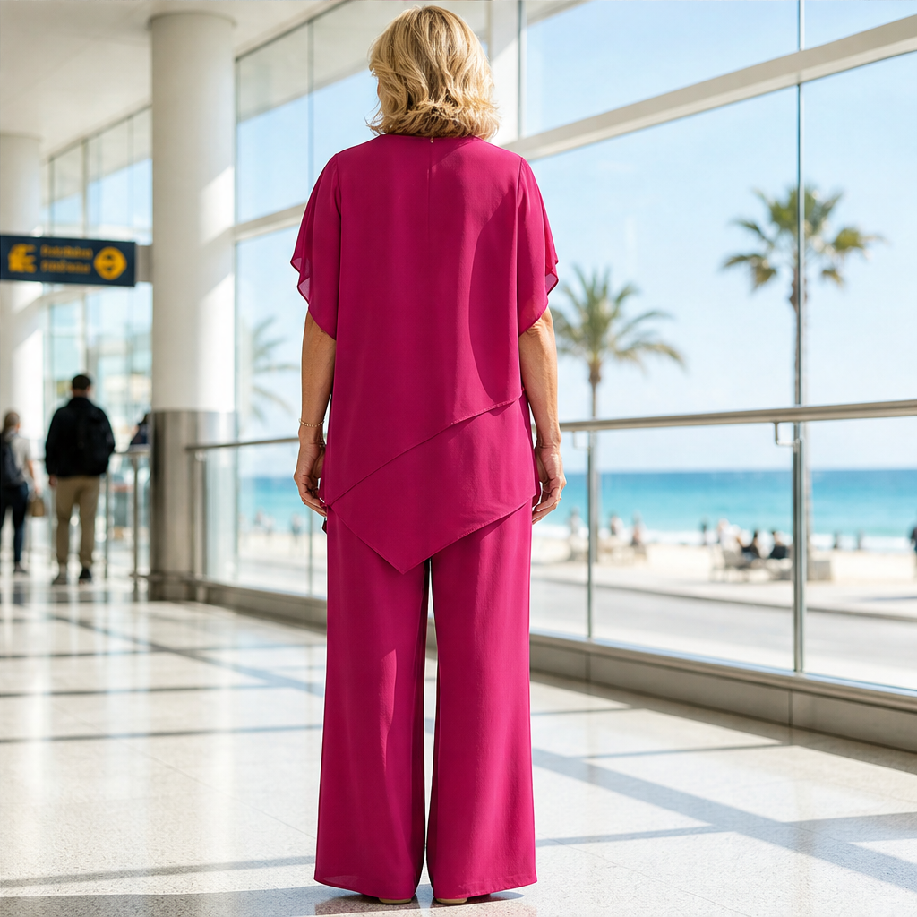 Varelora – Completo Top Asimmetrico e Pantaloni Larghi lifestyle