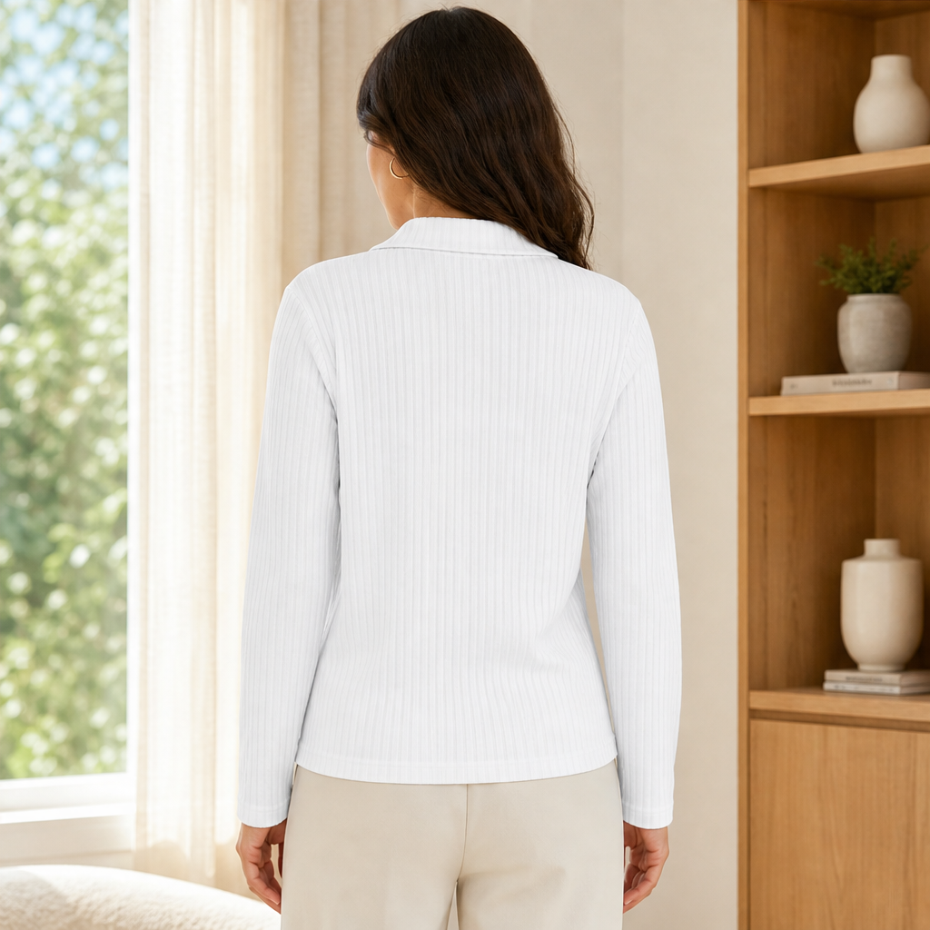Corveno – Maglione a Righe con Collo Quarter-Zip lifestyle