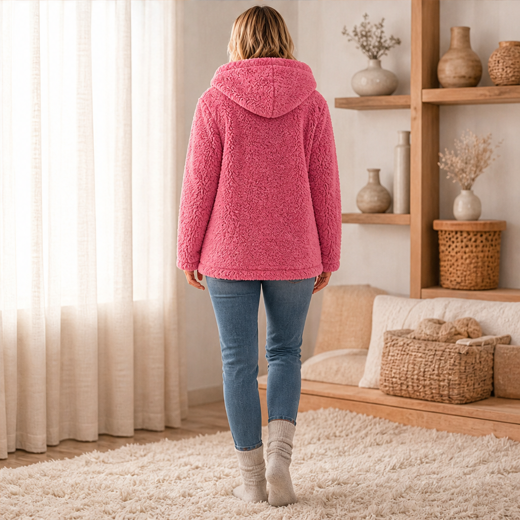 Nuvolina – Giacca Sherpa con Cappuccio e Zip lifestyle