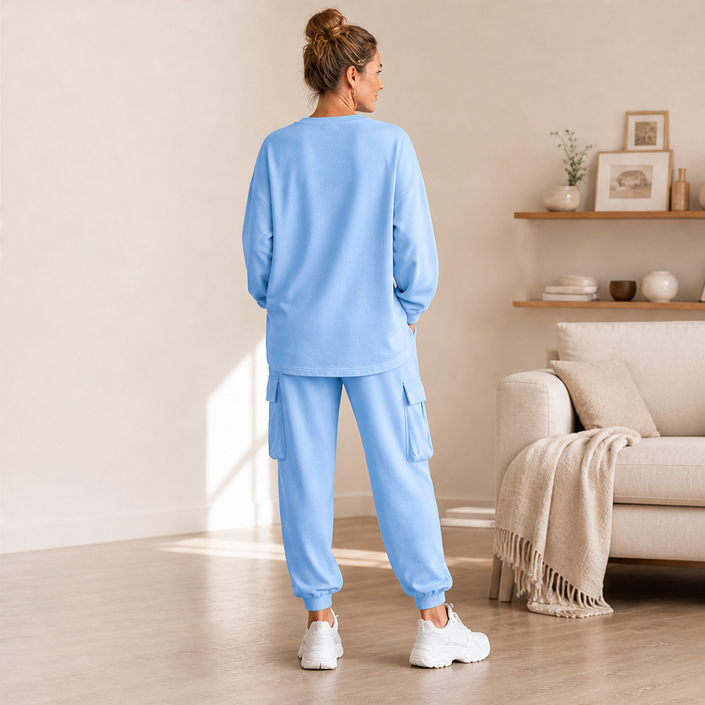 Norellia – Girocollo e Pantaloni Cargo, Completo Casual lifestyle