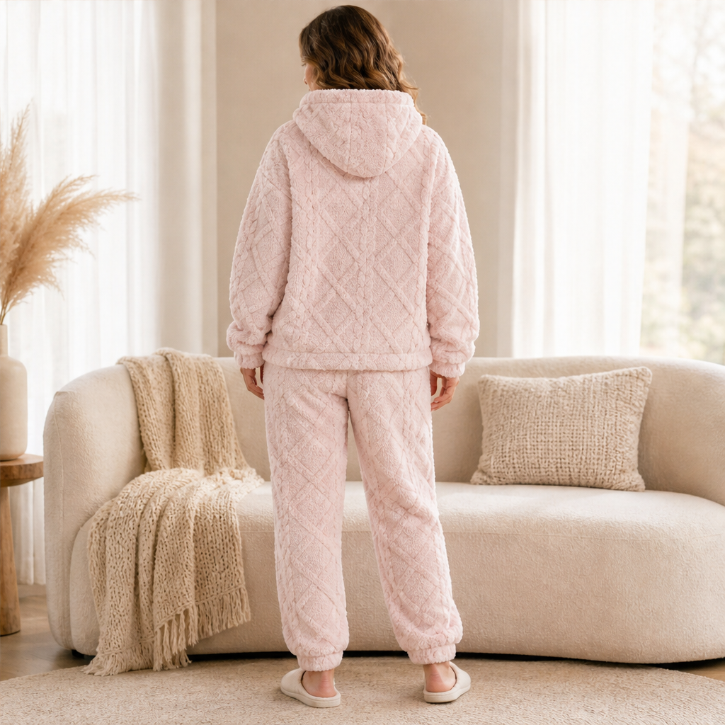 Morbento – Completo Felpa e Pantaloni Effetto Peluche lifestyle