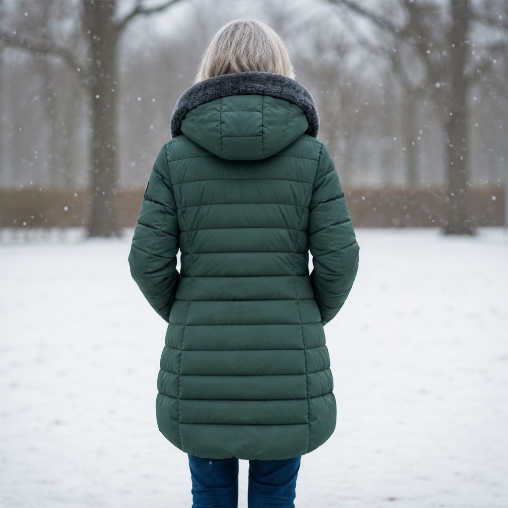 Luania – Piumino Lungo con Cappuccio Oversize lifestyle