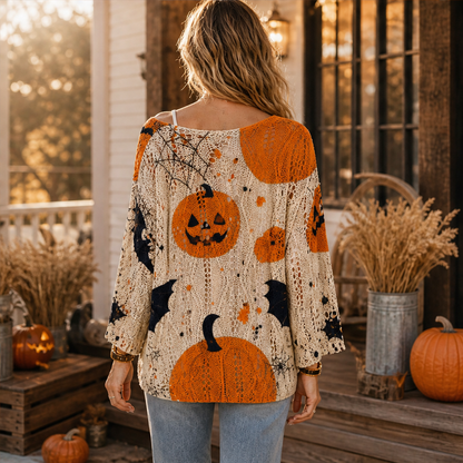 Zuccara – Top in Crochet Zucca e Pipistrello Spalle Scoperte lifestyle