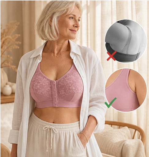 Reggiseno Senza Ferretto Chiusura Frontale | Comfort Totale in Cotone - Coppa A-G features
