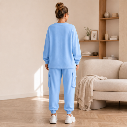 Varonne – Completo Felpa Girocollo e Pantaloni Cargo lifestyle