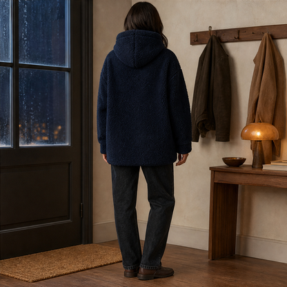 Novarca – Felpa con Cappuccio in Sherpa Oversize lifestyle