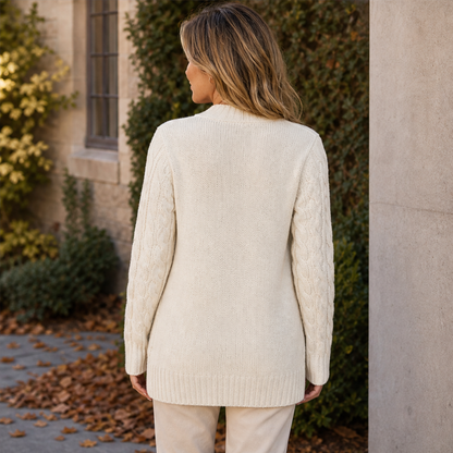 Varonia – Cardigan Midi in Maglia Trecciata lifestyle
