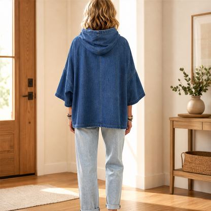 Venadora – Felpa Oversize in Denim con Cappuccio lifestyle