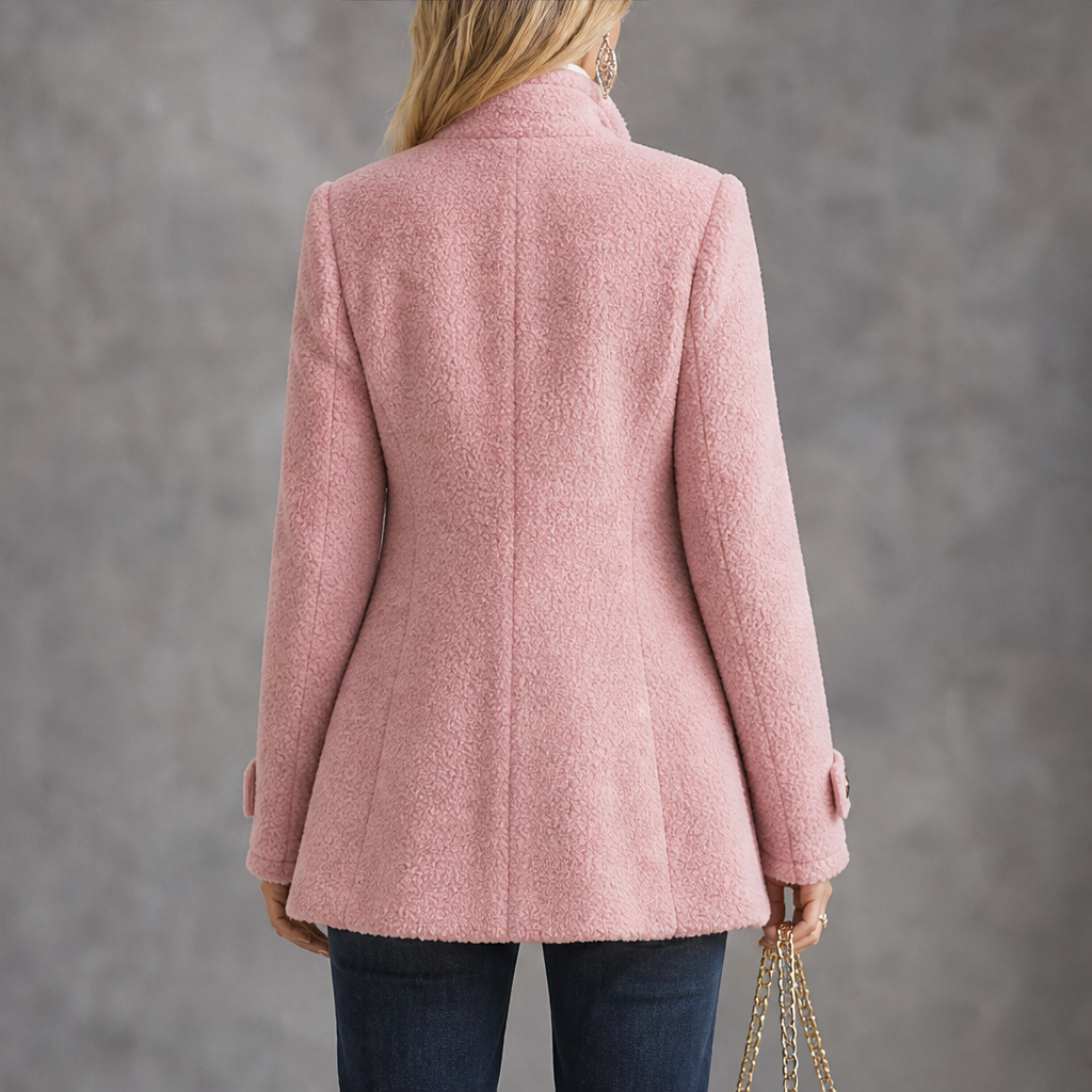 Morvenne – Giacca in Pile Collo Alla Coreana lifestyle