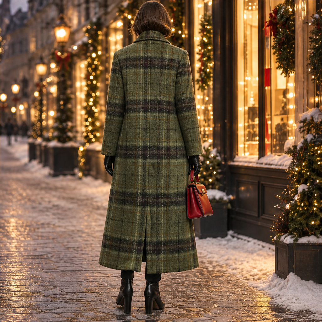 Varonne – Cappotto Lungo in Tweed a Quadri lifestyle
