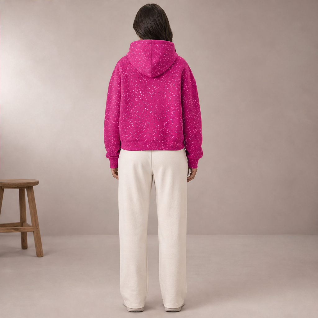 Luccosa – Felpa con Glitter e Cappuccio lifestyle