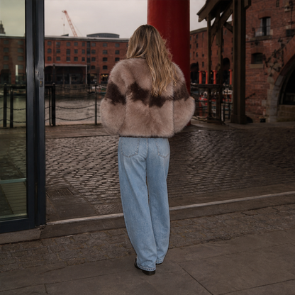 Varonne – Giacca Bomber in Ecopelliccia Marmorizzata lifestyle