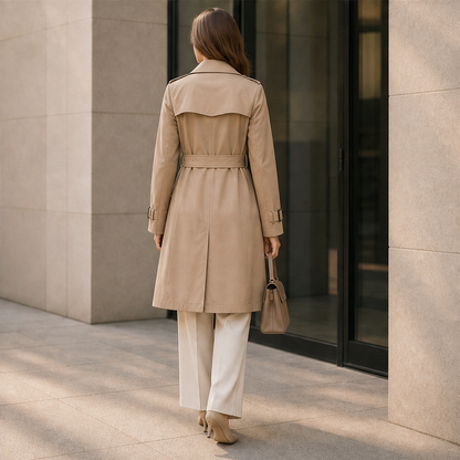 Velmora – Trench Coat Doppiopetto Midi lifestyle