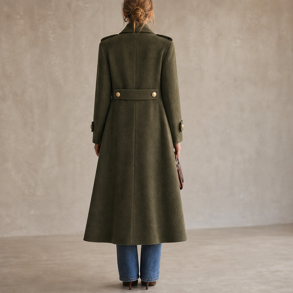 Voralie – Cappotto Lungo in Lana Stile Militare lifestyle