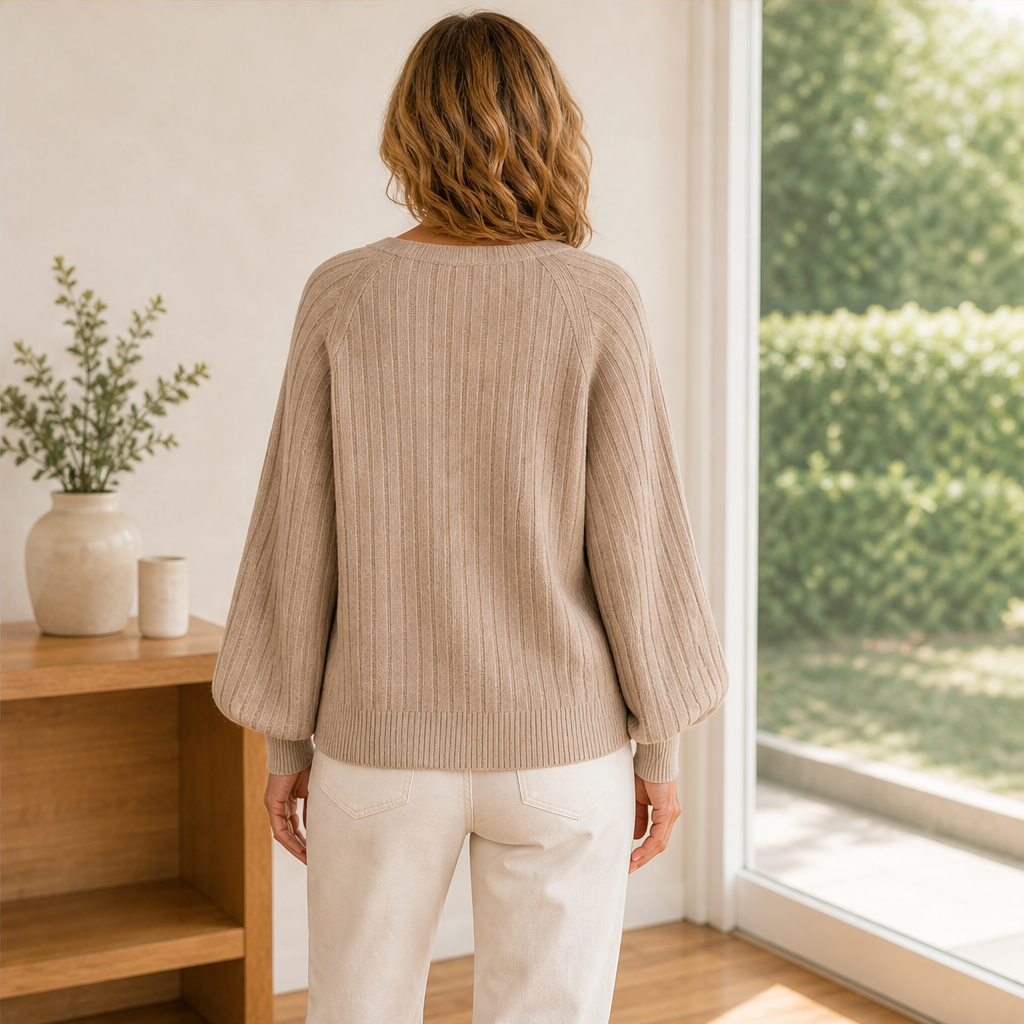 Varonne – Pullover Girocollo a Maniche a Lanterna lifestyle
