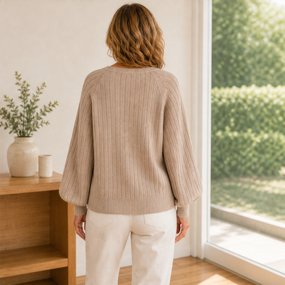 Varonne – Pullover Girocollo a Maniche a Lanterna lifestyle