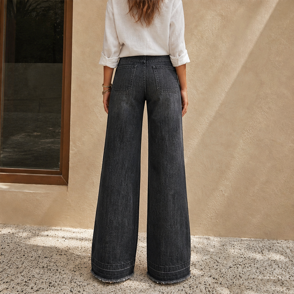 Velmora – Jeans a Vita Alta Elasticizzati Straight Leg lifestyle