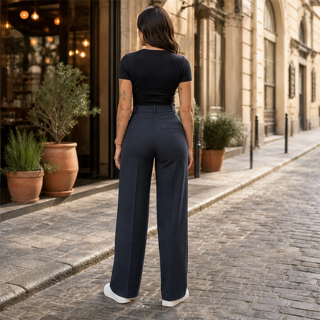 Varonti – Pantaloni Dritti Vita Alta lifestyle