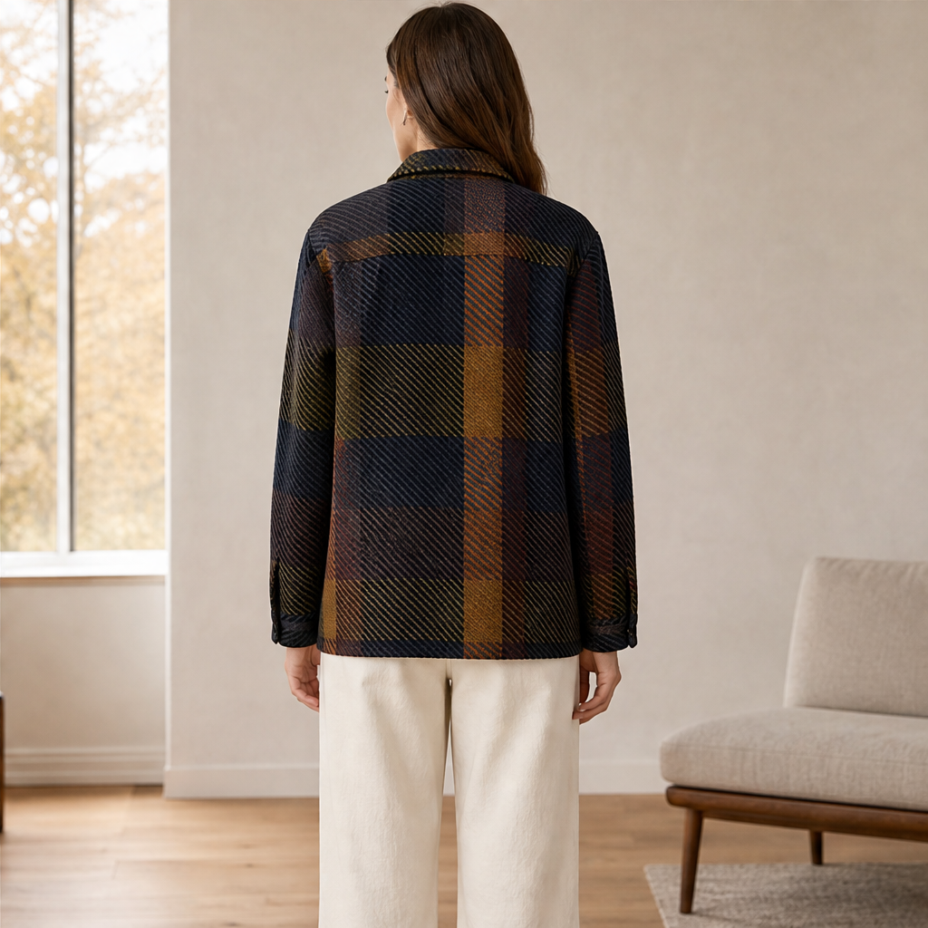 Calveno – Overshirt in Misto Lana a Quadri lifestyle