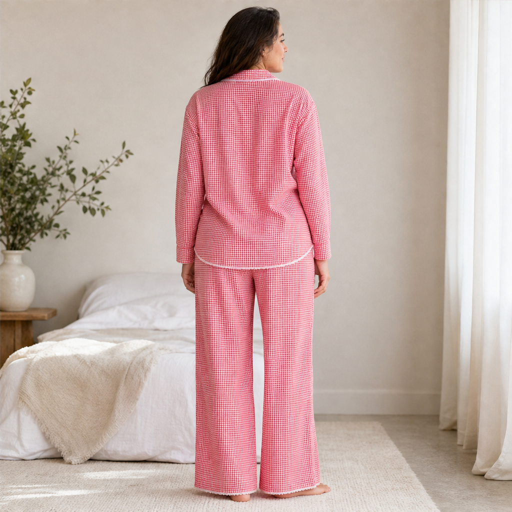 Novarelle – Pigiama in Flanella con Collo a Rever lifestyle