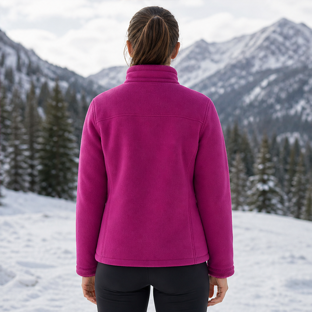 Velmora – Giacca in Pile Collo Alto Reversibile lifestyle