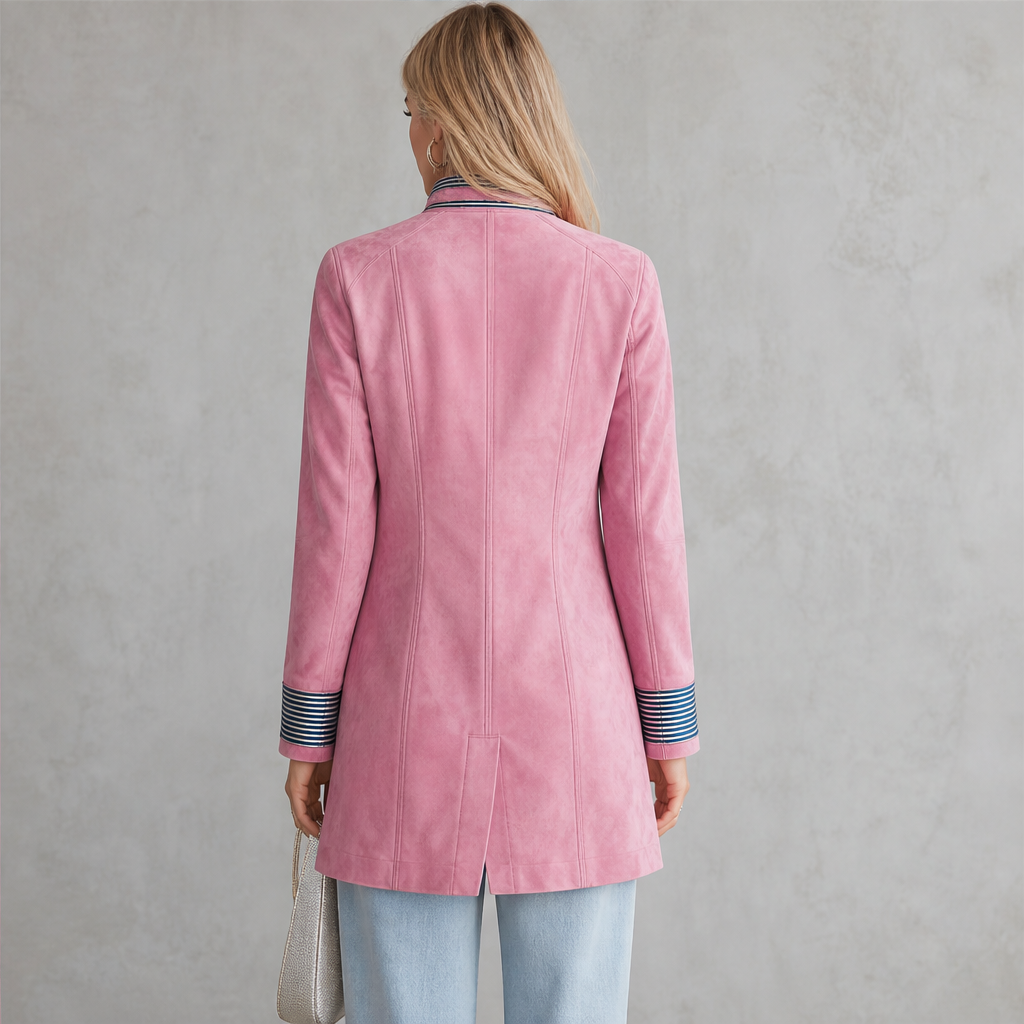 Vellonza – Cappotto Militare in Similscamosciato con Righe lifestyle