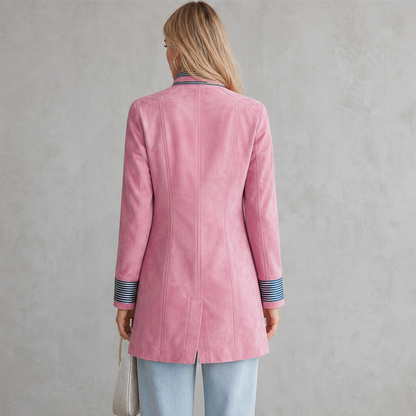 Vellonza – Cappotto Militare in Similscamosciato con Righe lifestyle