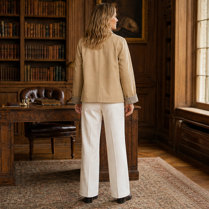 Halborne – Cappotto Corto con Fodera a Quadri lifestyle