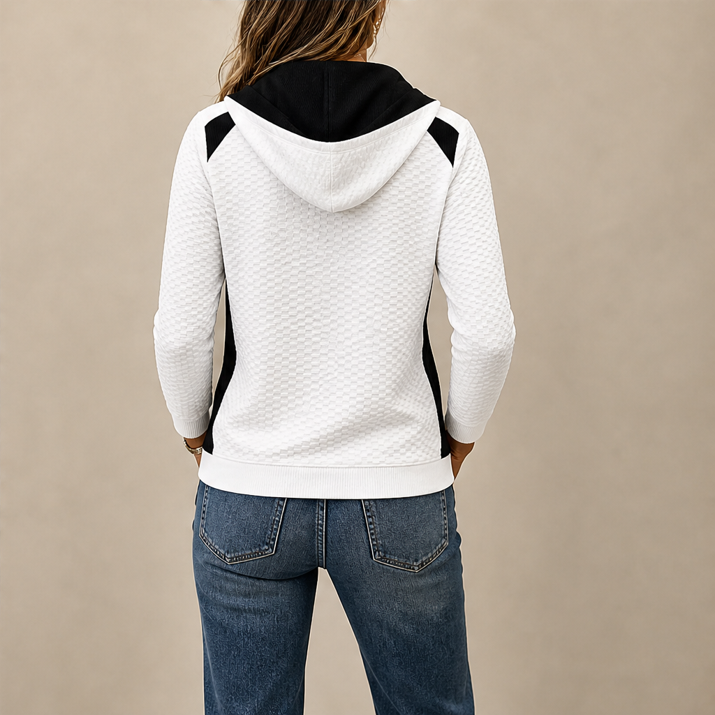 Leinea – Felpa con Cappuccio Color Block Testurizzata lifestyle