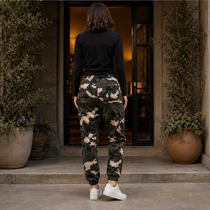 Varenta – Pantaloni Cargo Camouflage con Coulisse lifestyle