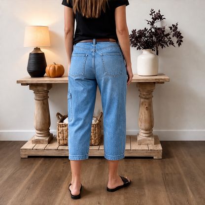 Barolyn – Jeans Cropped Gamba Ampia Elasticizzati lifestyle