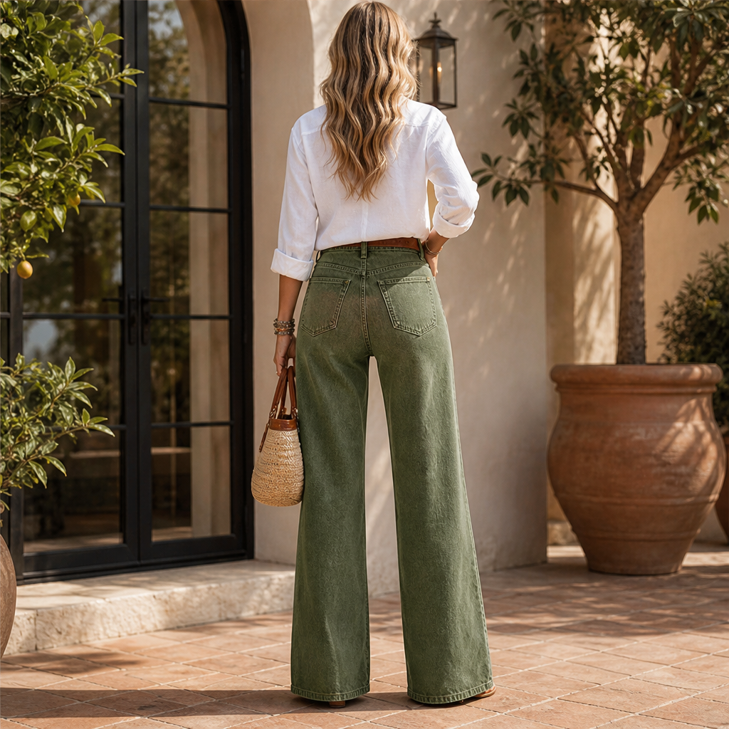 Velarosa – Jeans a Gamba Larga Vita Alta lifestyle