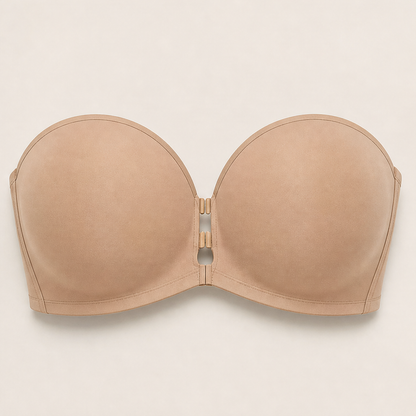 Velmira – Reggiseno Push-Up Senza Spalline con Chiusura Frontale Nude