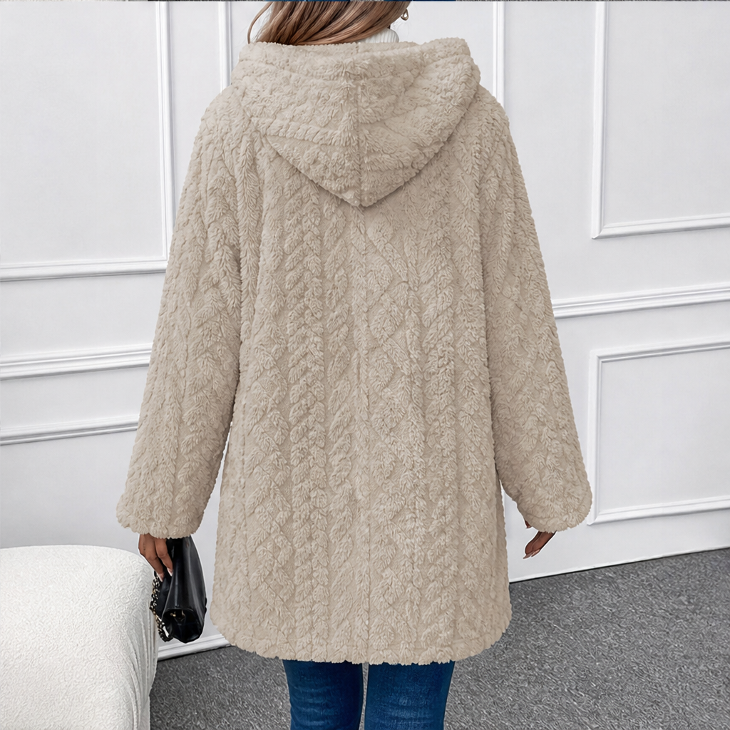 Morenza – Giacca con Cappuccio Trapuntata Effetto Peluche lifestyle