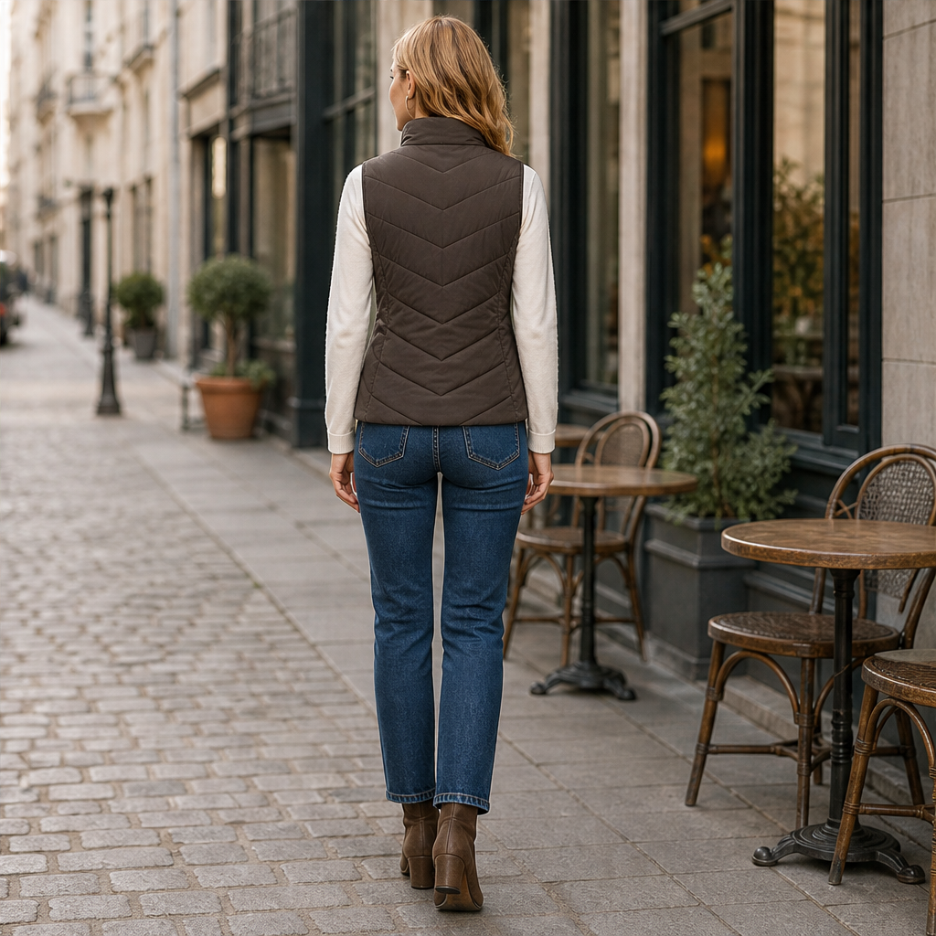 Novarina – Gilet Trapuntato Collo Alto lifestyle