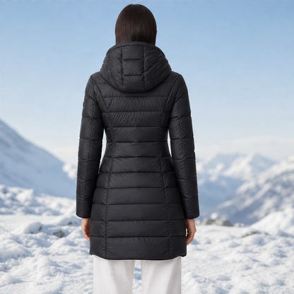 Novarine – Piumino Trapuntato Midi con Cappuccio lifestyle