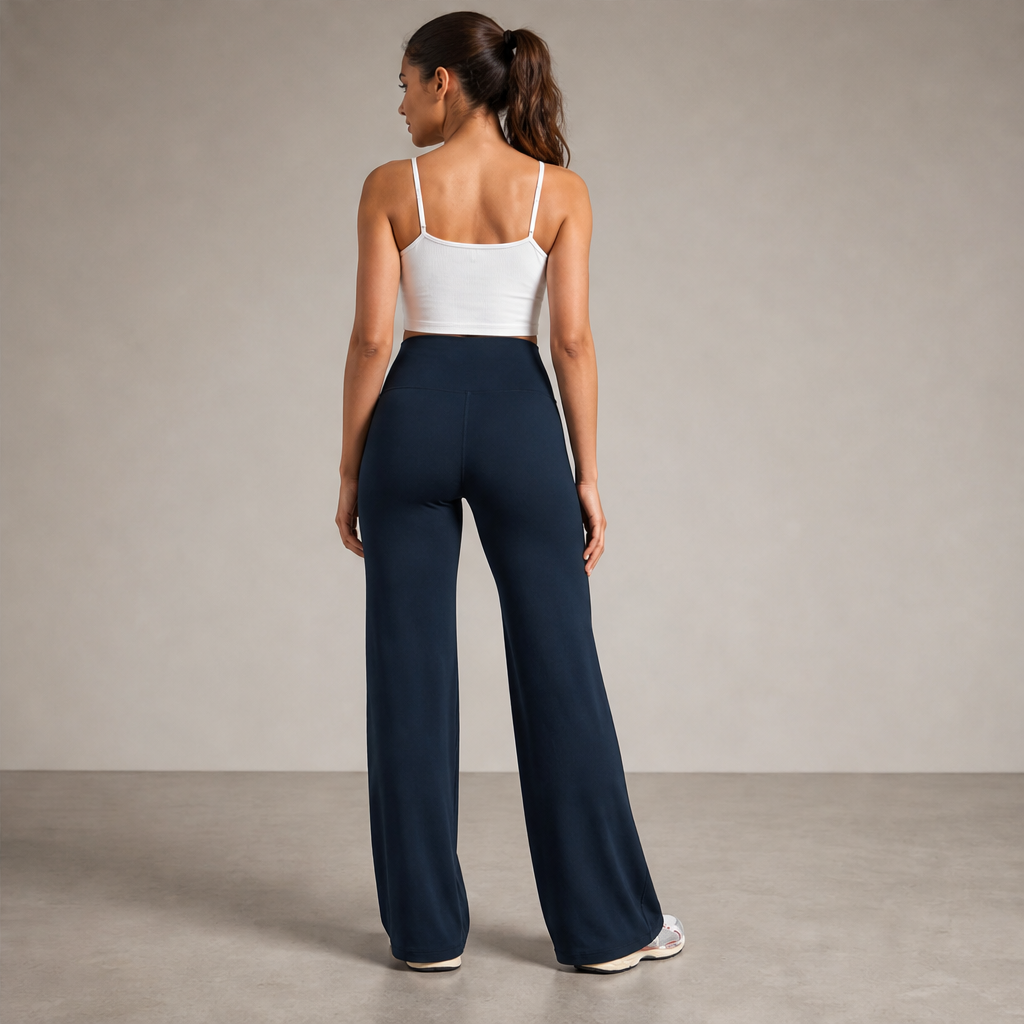 Velmora – Pantaloni a Gamba Larga Vita Alta lifestyle