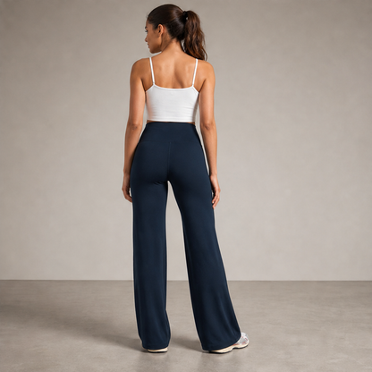 Velmora – Pantaloni a Gamba Larga Vita Alta lifestyle