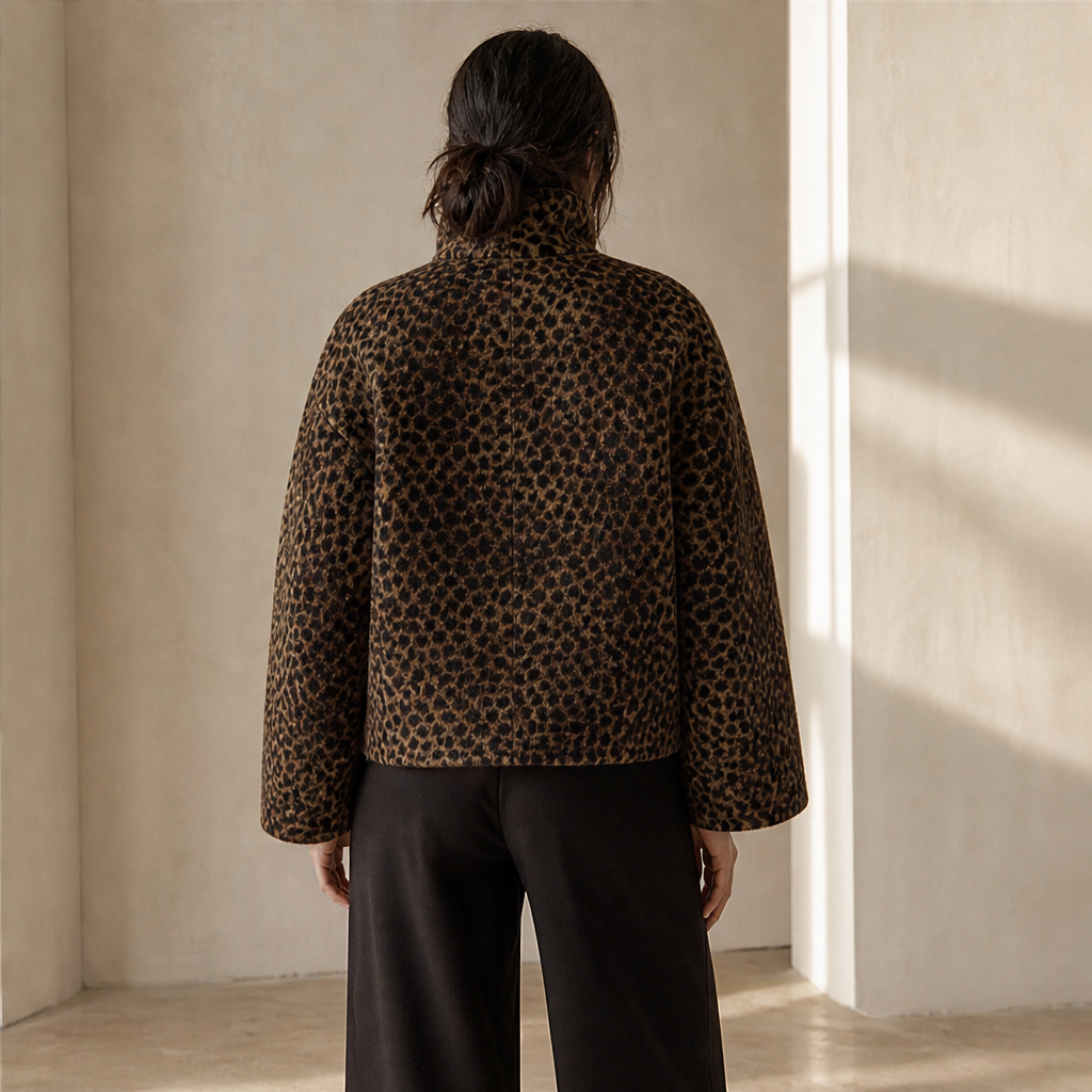 Velmara – Cappotto Corto Effetto Leopardo lifestyle