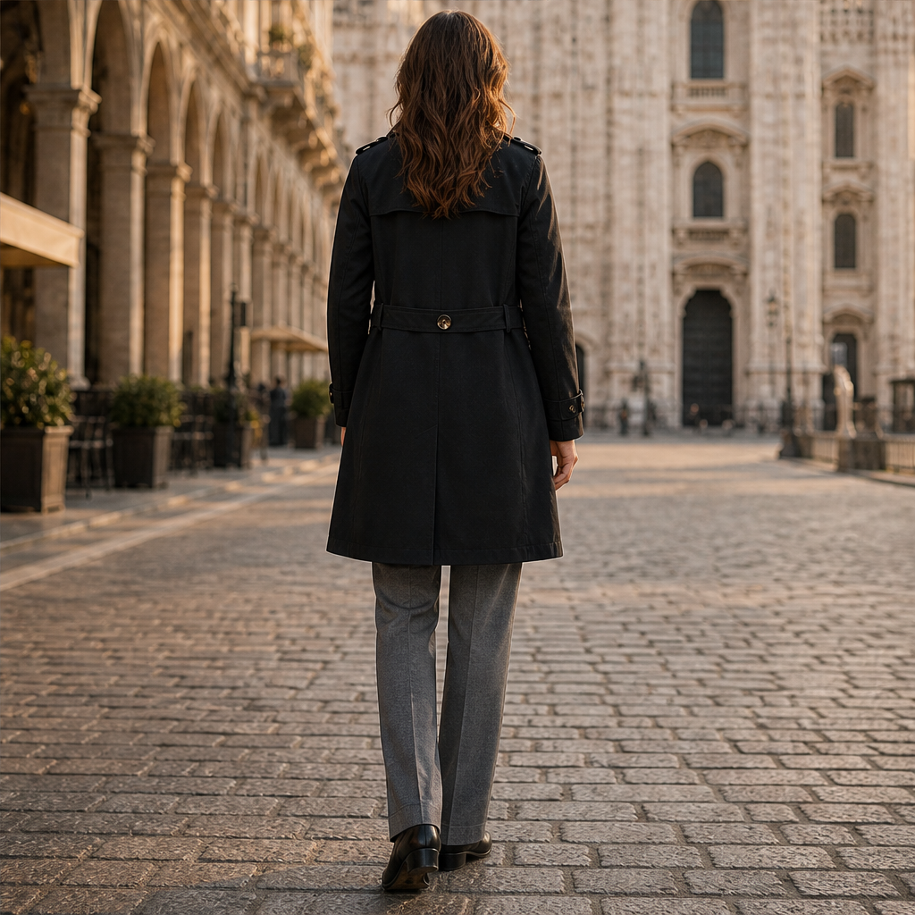 Milvora – Giacca Lunga in Cotone Lavato lifestyle