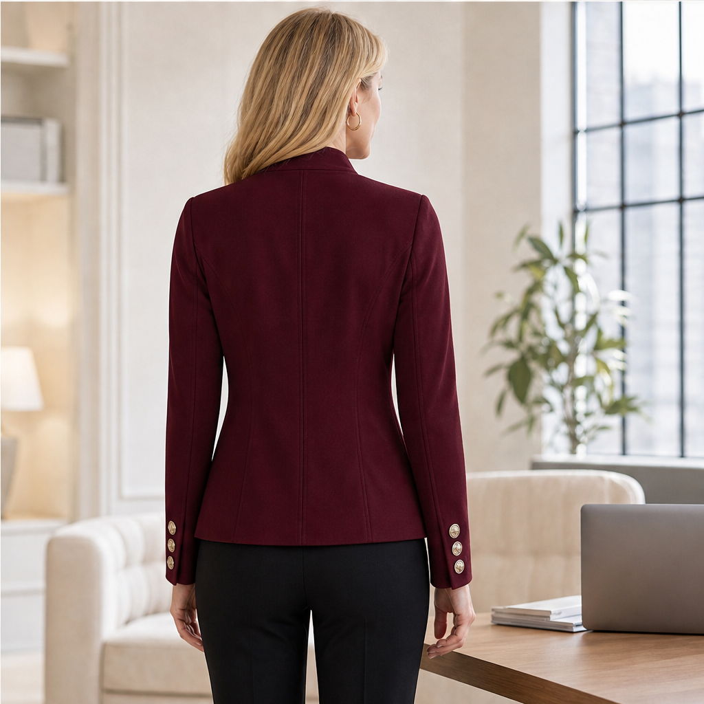 Corselia – Blazer Slim Fit con Collo alla Coreana lifestyle