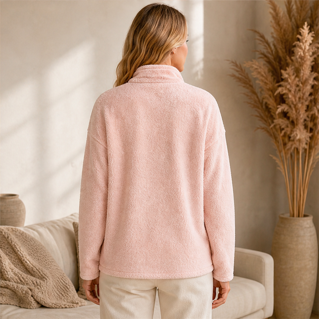 Morvelle – Felpa in Pile con Zip Corta lifestyle