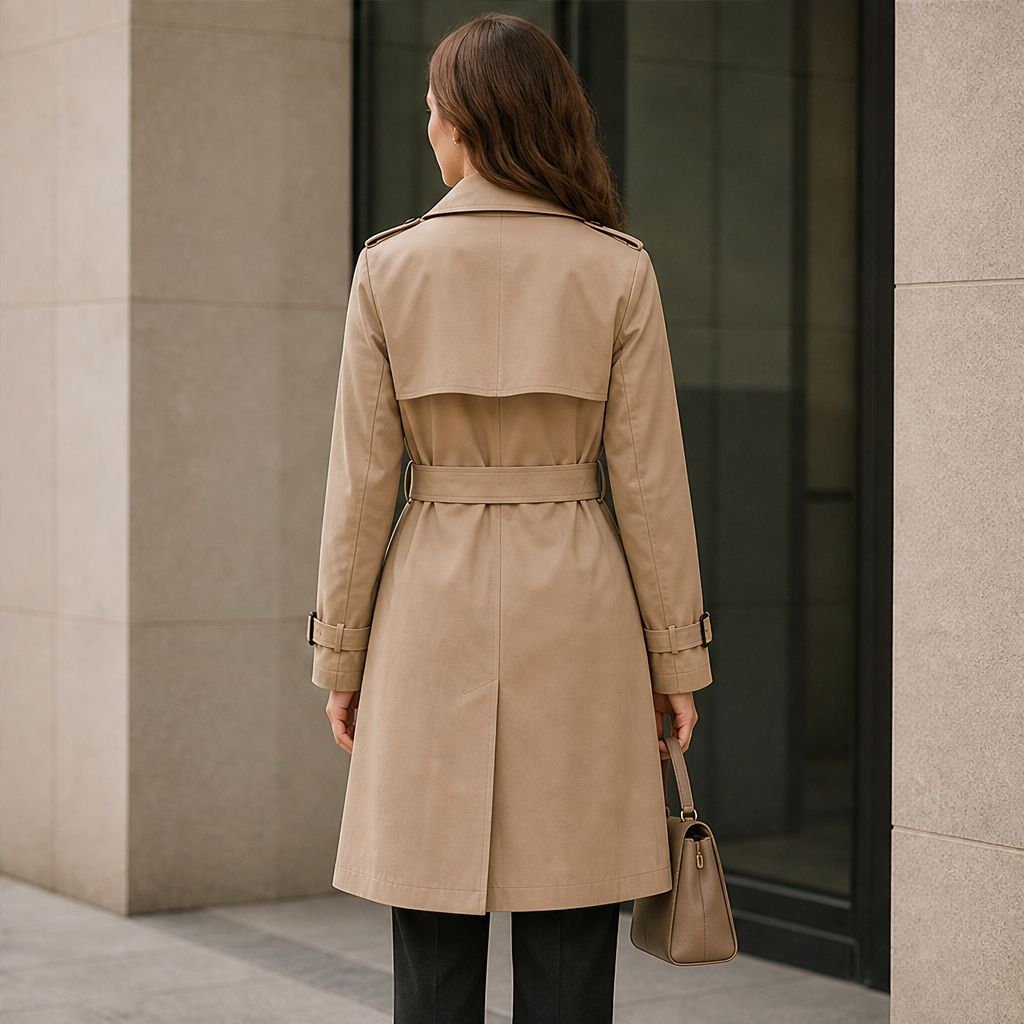 Velvano – Trench Coat Doppiopetto Classico lifestyle