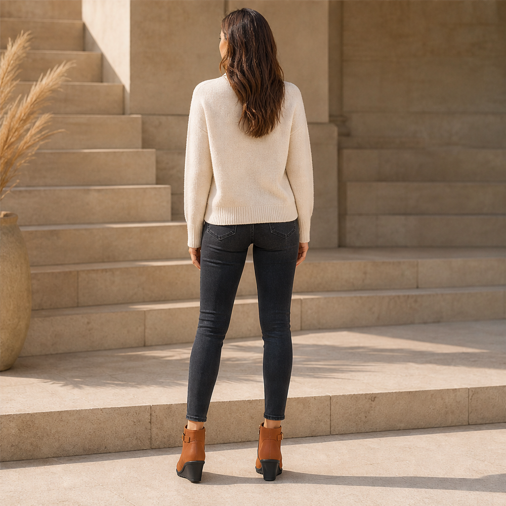Kouzeli – Stivaletti con Zeppa e Lacci lifestyle