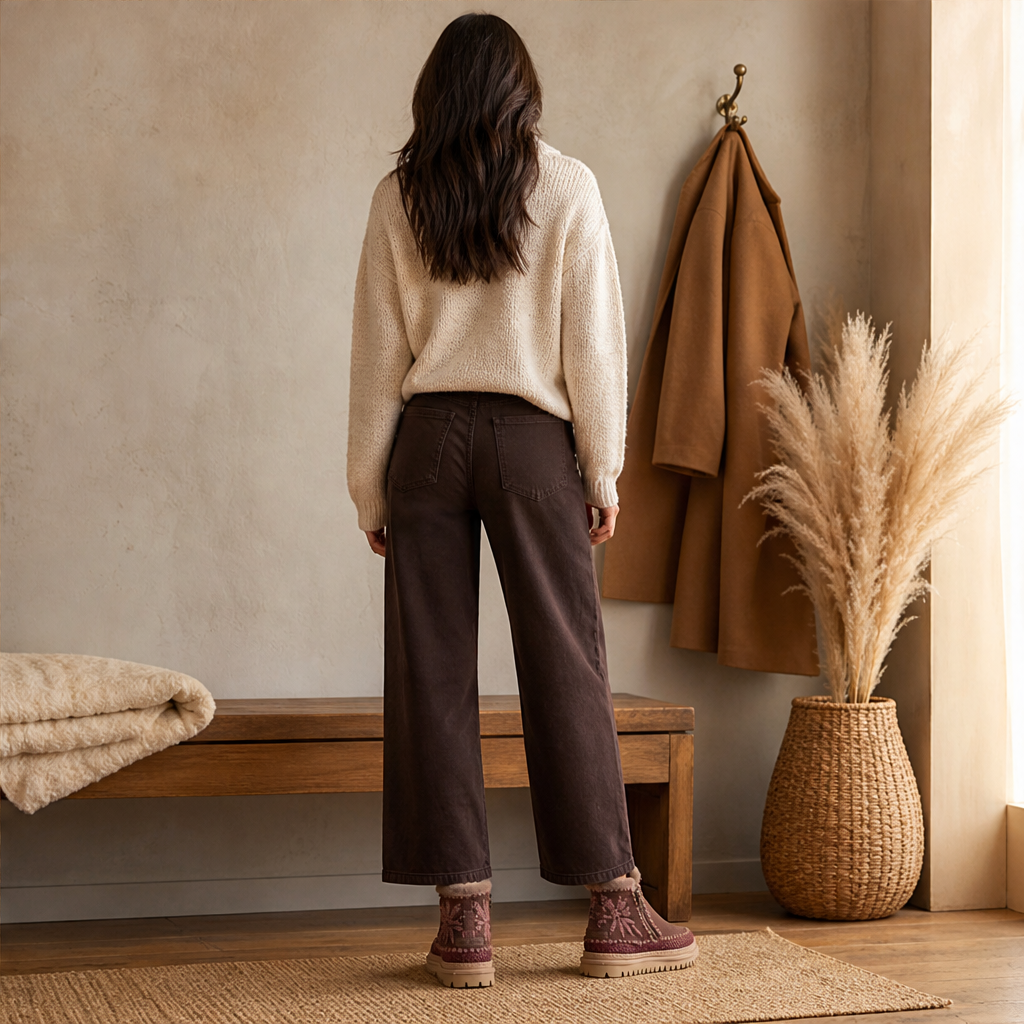 Novarra – Stivaletto Floreale in Suede Choc lifestyle