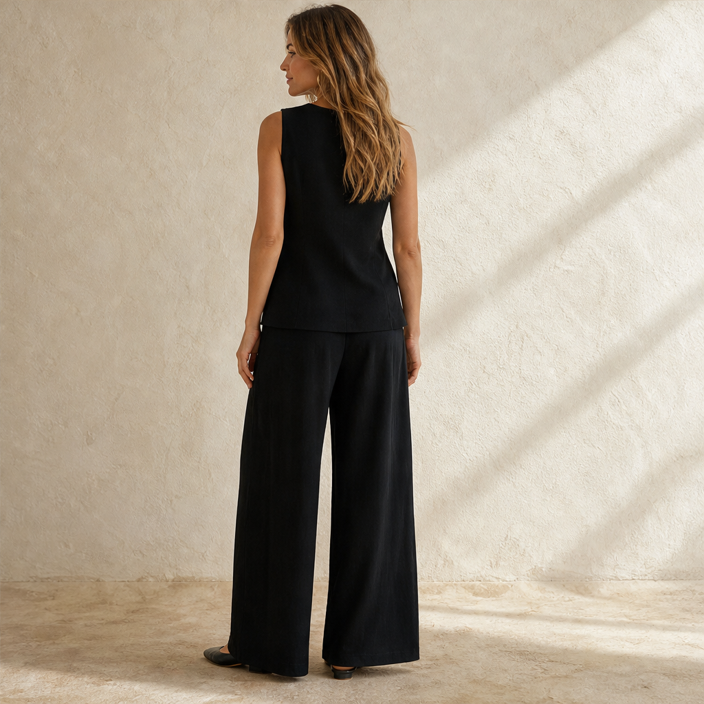 Vienelle – Gilet Smanicato e Pantaloni Completo Due Pezzi lifestyle