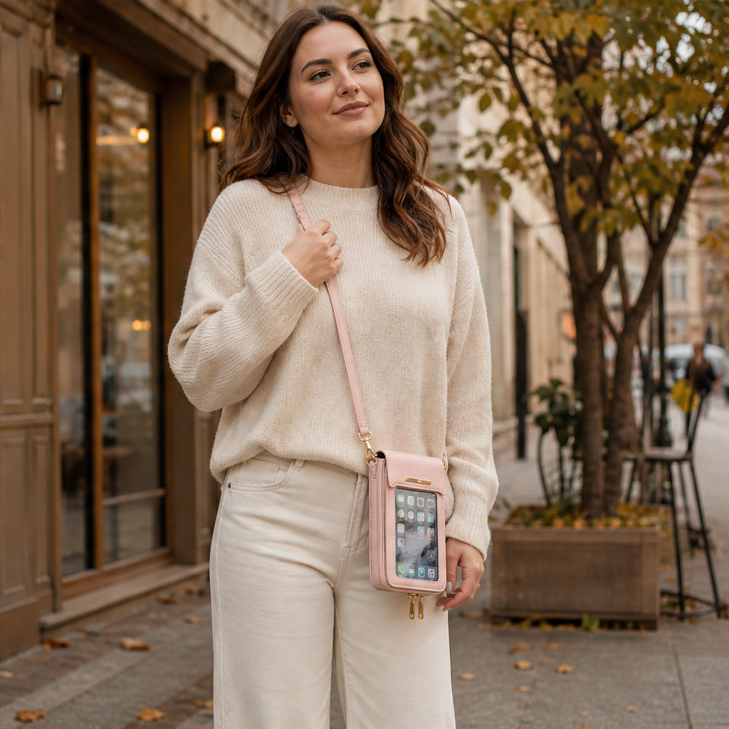 Velmora – Borsa Crossbody Touchscreen Porta Cellulare lifestyle