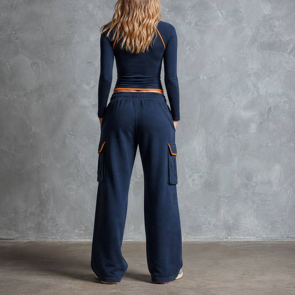 Velmora – Completo Top e Pantaloni Color Block Sportivo lifestyle